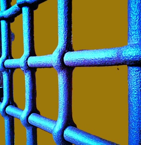 Architectural iron ornamental security bar F-620-C — welded solid round bar grille